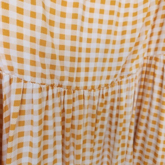 Torrid Yellow White Gingham Sleeveless Dress Lightweight Flowy Pretty Cute 4X - Picture 6 of 12